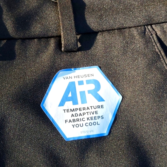 Men's Van Heusen Big and Tall Air Straight-Fit Flex Dress Pants in Black - Picture 7 of 11